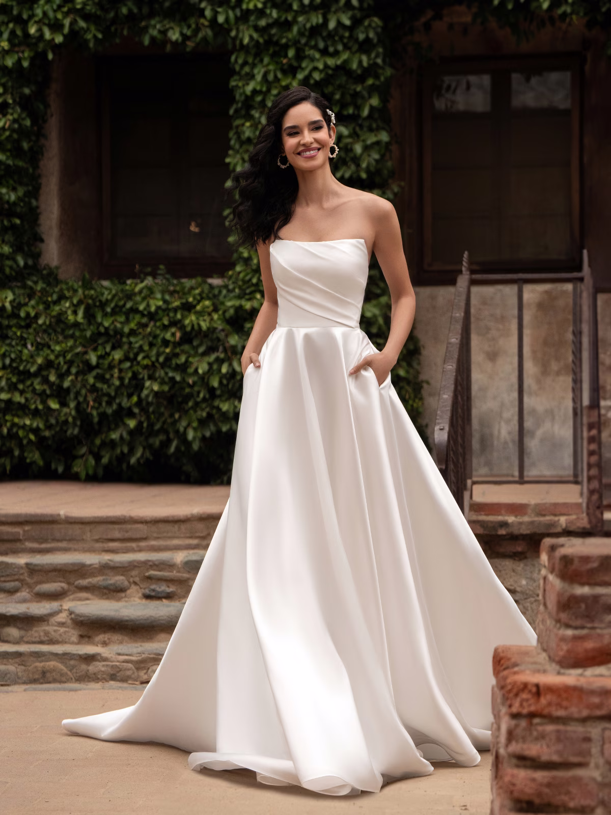 Strapless Mikado A-line Wedding Dress